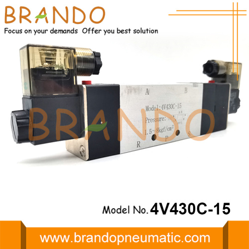 5/3 Way 4V430C-15 Tipo Airtac Valvola di solenoide pneumatica