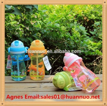 sports water bottle with straw/bottle cap with straw/plastic bottle with straw500ML