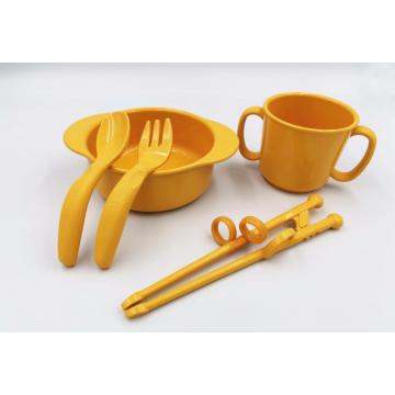 Heat Resistant Corn-based Frosted Handles Bio Tableware Set