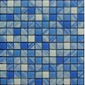 Blue Hand Painting Glass Mosaic