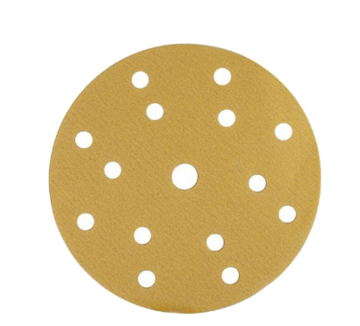 Dustless yellow hook and loop grinding disc