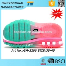 Comfortable Best Quality High Elastic Air Cushion Max Sports Shoes Rubber Sole Factory