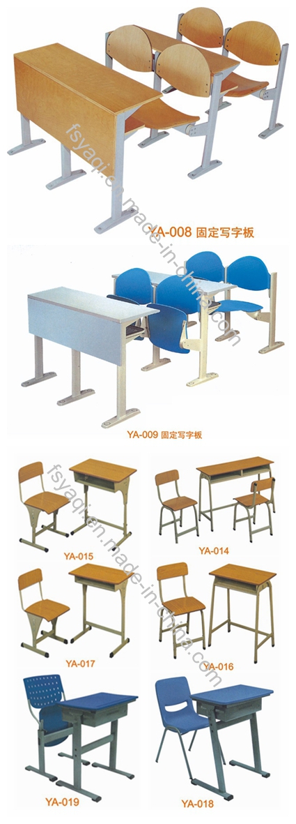 Commercial Cheap Price Wooden School Tables and Chairs Ya-016