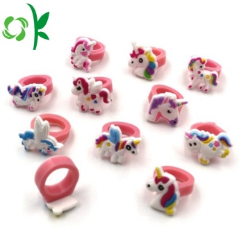 Mascot Silicone Ring Kids Kirin 3D Cartoon Rings