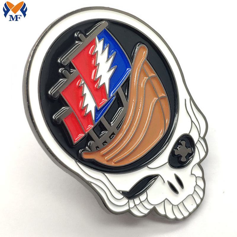 Custom Skull Enamel Pin Badge