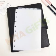 Custom Plastic Frosted Transparent A5 Half Letter Tab Divider Set with 4 Tabs for Discbound Planner