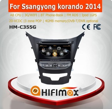 Hifimax ssangyong korando 2014 car radio ssangyong korando car multimedia navigation system with ssangyong korando accessories