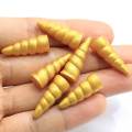 Gold Color 25mm 3D Mini Horn Resin Charms DIY Jewelry Necklace Hair Accessories Resin Cabochons Decoration