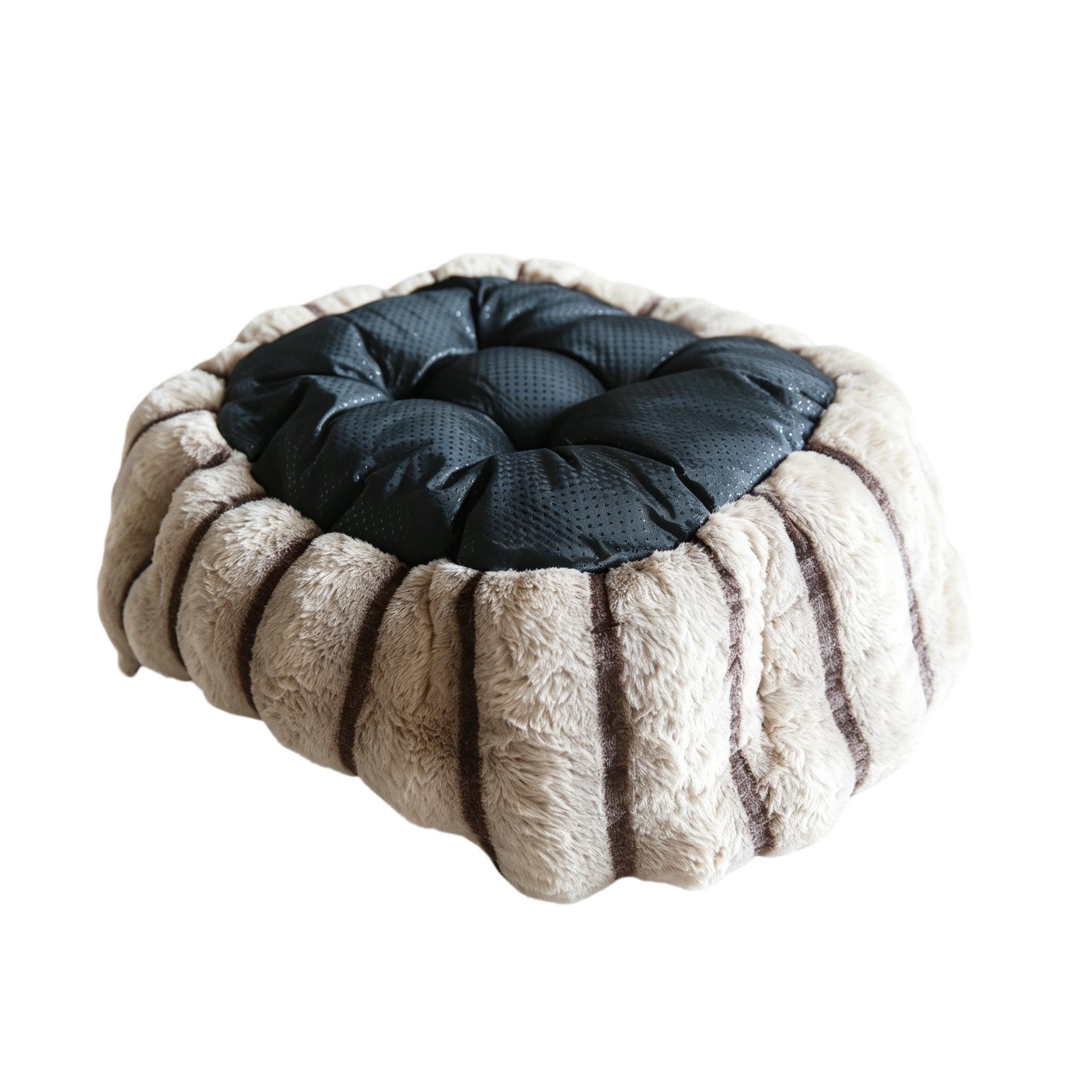 Parçalı peluş kenarlı orta boy evcil hayvan çörek matı Parçalı peluş kenarlı orta boy evcil hayvan çörek minderi Segmented plush rim medium pet donut matSegmented plush rim medium pet donut mat