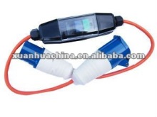 Mains Adapter 16amp Plug to 16amp Socket inline RCD