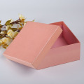 Custom Pink Square Lid And Base Gift Box