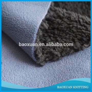 100 polyester knit sherpa winter jacket fabric