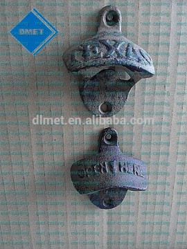 Custom wall mounted bottle opener