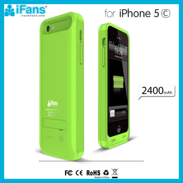 Wholesale MFI For iPhone 5C Charging Case 2400 mAh