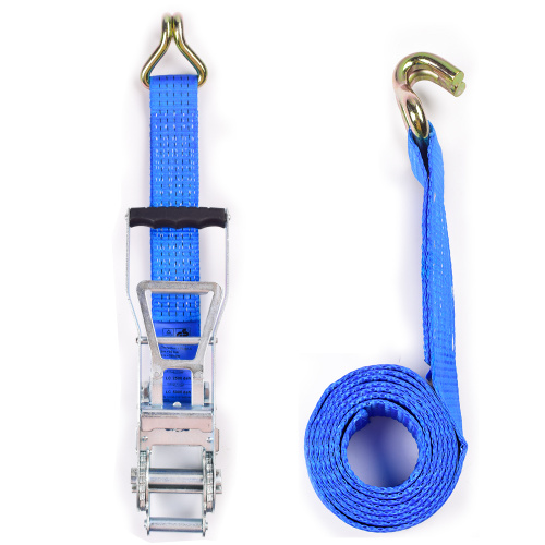 2" 5 Ton 50mm Wholesale ERGO Binding Ratchet Buckle Tie Down Straps Belt With 2 Inch Double J Hooks