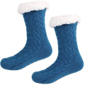 Kış polar kaplı termal peluş bulanık terlik çorapları