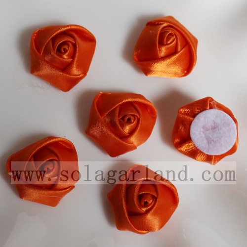 23MM Satin Ribbon Handmade Fabric Rolled Rosette Rose Flowers