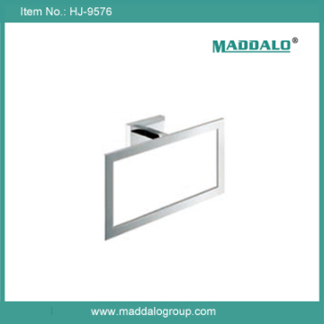 Wall Mounted Modern Brass Chrome Square Towel Ring (HJ-9576)