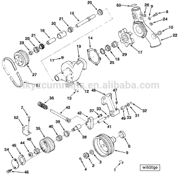 USA mmins engine parts 3011723 Water Pump Engine VTA28