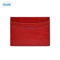 Slim RFID Blockering Crocodile Leather Card Holder