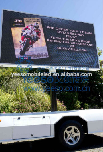 Outdoor Usage mobile trailer LED sign,mobile LED display