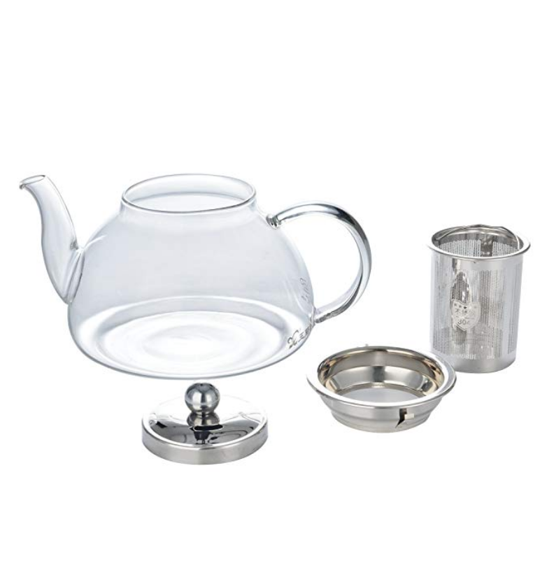 custom heat resistant luxury large borosilicate glass tea set teapot