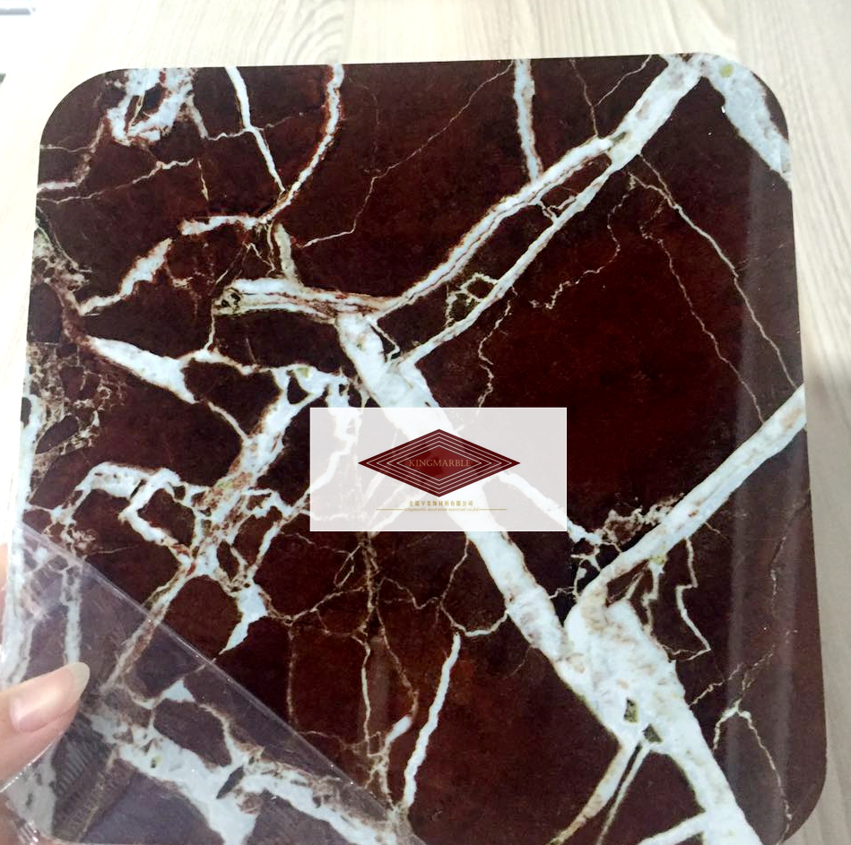 Marble design bathroom wall panels