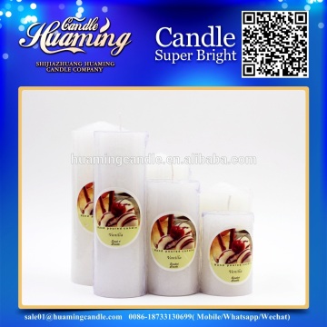 pillar paraffin wax candle