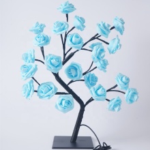 45CM Rose Tree Lamp: 24 LED Artificial Bonsai Tree Light for Bedroom Decor