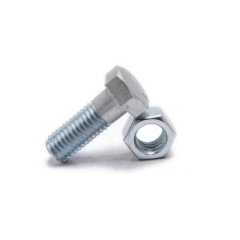 Blue and White Zinc Plating Carbon steel bolt