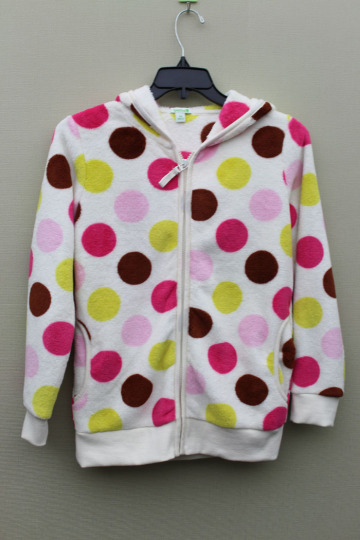 100%POLYESTER CORAL FLEECE GIRL`S JACKET