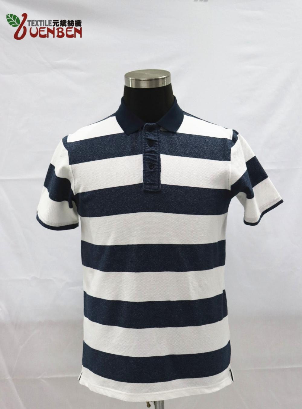 95%Cotton 5%Spandex YD Jacquard Stripe Men's Shirt