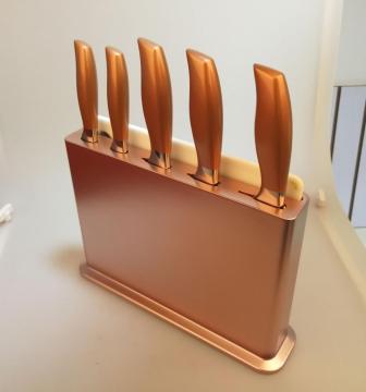 Patented design Deluxe Copper Theme Kichen Knife Set