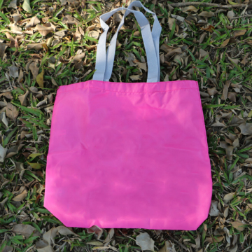 Pink Nylon Reusable Handbag