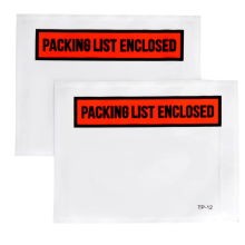 Custom Size Waterproof Clear Plastic Mailing Envelopes for Enclosed Invoices and Packing Lists (DHL)