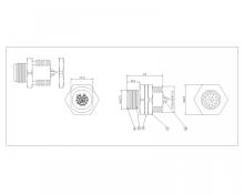 Waterproof Wire Side Lock Back PG9 M16 SW18T