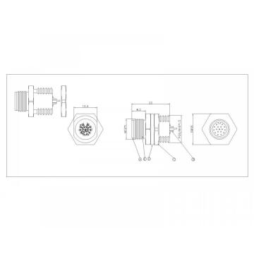 Waterproof Wire Side Lock Back PG9 M16 SW18T