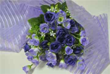 Purple Stripe Organza