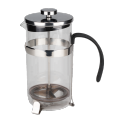 Glass Coffee Press With Stainless Steel Frame Base