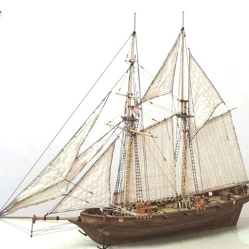 1 Set Assembling Building Kits Ship Model Wooden Sailboat Toys Sailing Model Assembled Wooden Kit DIY Wood Crafts