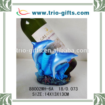 polyresin dolphin wine holder