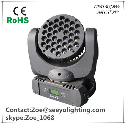 36 * 3w RGBW LED Wash Moving Head