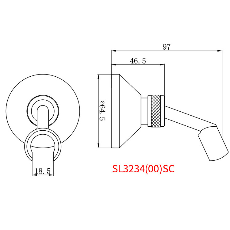 American market bathroom shower fittings shower bracket Brass wall bracket