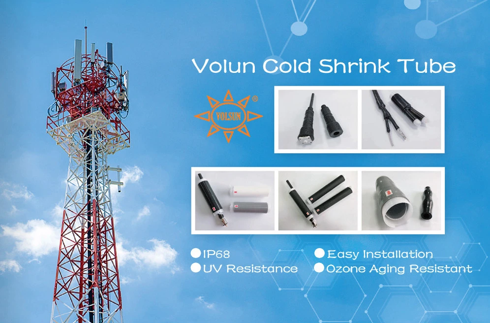 40*130mm Easy Installation Telecom Silicone Rubber Cold Shrink Tube 4: 1 5: 1 Ratio for India Market