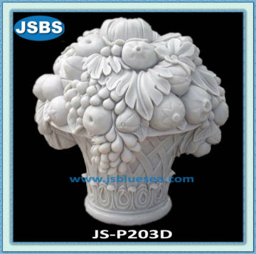 China Wholesale Carved White Stone Decorative Marbles Vases