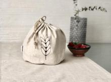 custom natural jute drawstring bag