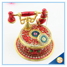 Pewter antique Telephone Trinket Jewelry Box Trinket Boxes