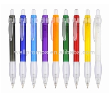 Frosted colored pen with soft rubber grip
