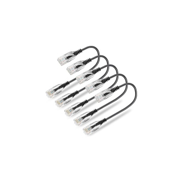 Cat6a Patch Cable with Copper Conductors and Snagless RJ45 Connector