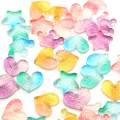 Diverse Resin Glitter Flatback Cabochons Flat Back Heart Crown Star Cabochons Leuke Bling Cabs Hair Bow Center DIY
